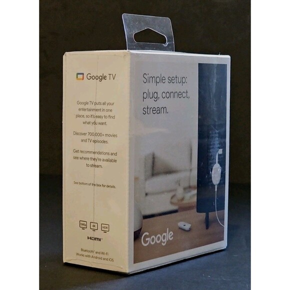 Google 4K Chromecast with Google TV - Snow (GA01919-US) - Picture 3 of 4